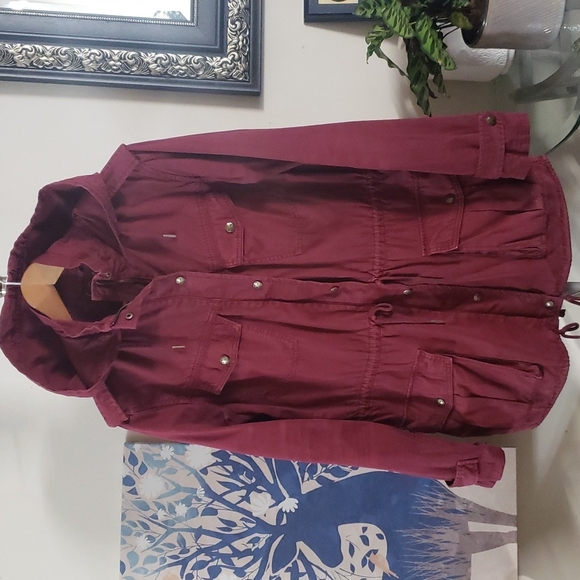 🔴 TALULA Trooper Jacket - Burgandy/Wine - Picture 1 of 7